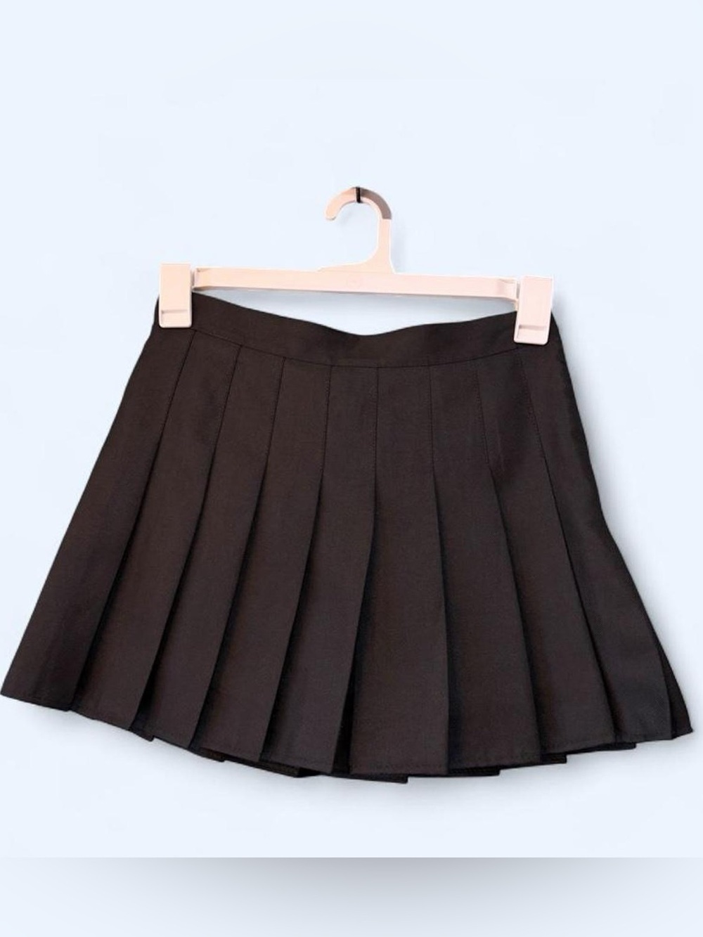 Black Pleated School-Style Skirt - Women's Small